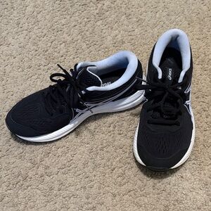 Aasics black/light blue everyday comfort shoe